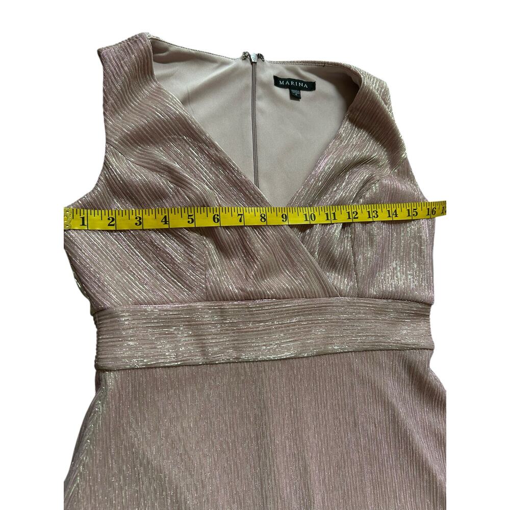 Marina Pink and Gold Gown - Size 4 - Picture 6 of 16